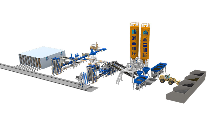 Ligne de production de blocs entièrement automatique